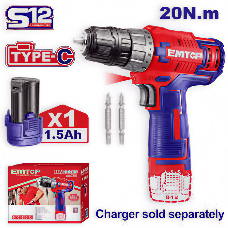 مثقب بطارية-ECDL12510 Cordless drill