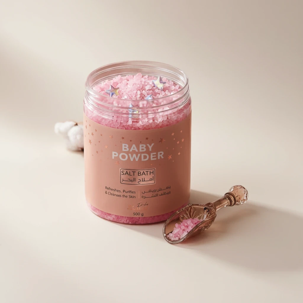 أملاح البحر برائحة بودرة الأطفال – Baby Powder Bath Salts 500 غرام