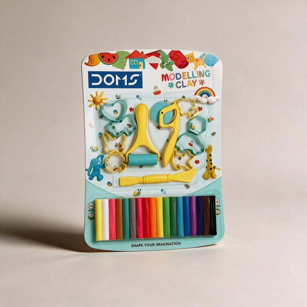طقم معجون اطفال DOMS Modeling Clay عدد 20 لونًا مع أدوات تشكيل