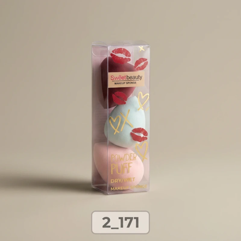 طقم إسفنج مكياج Sweetbeauty ثلاثي الألوان