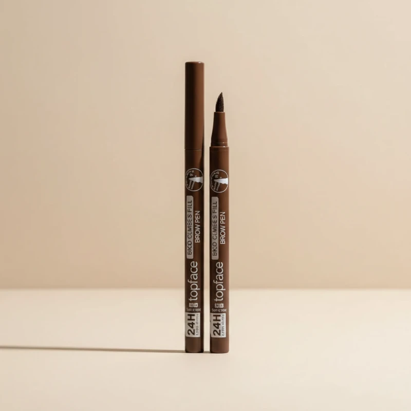 قلم حواجب Topface Brow Pen بني بثبات 24 ساعة